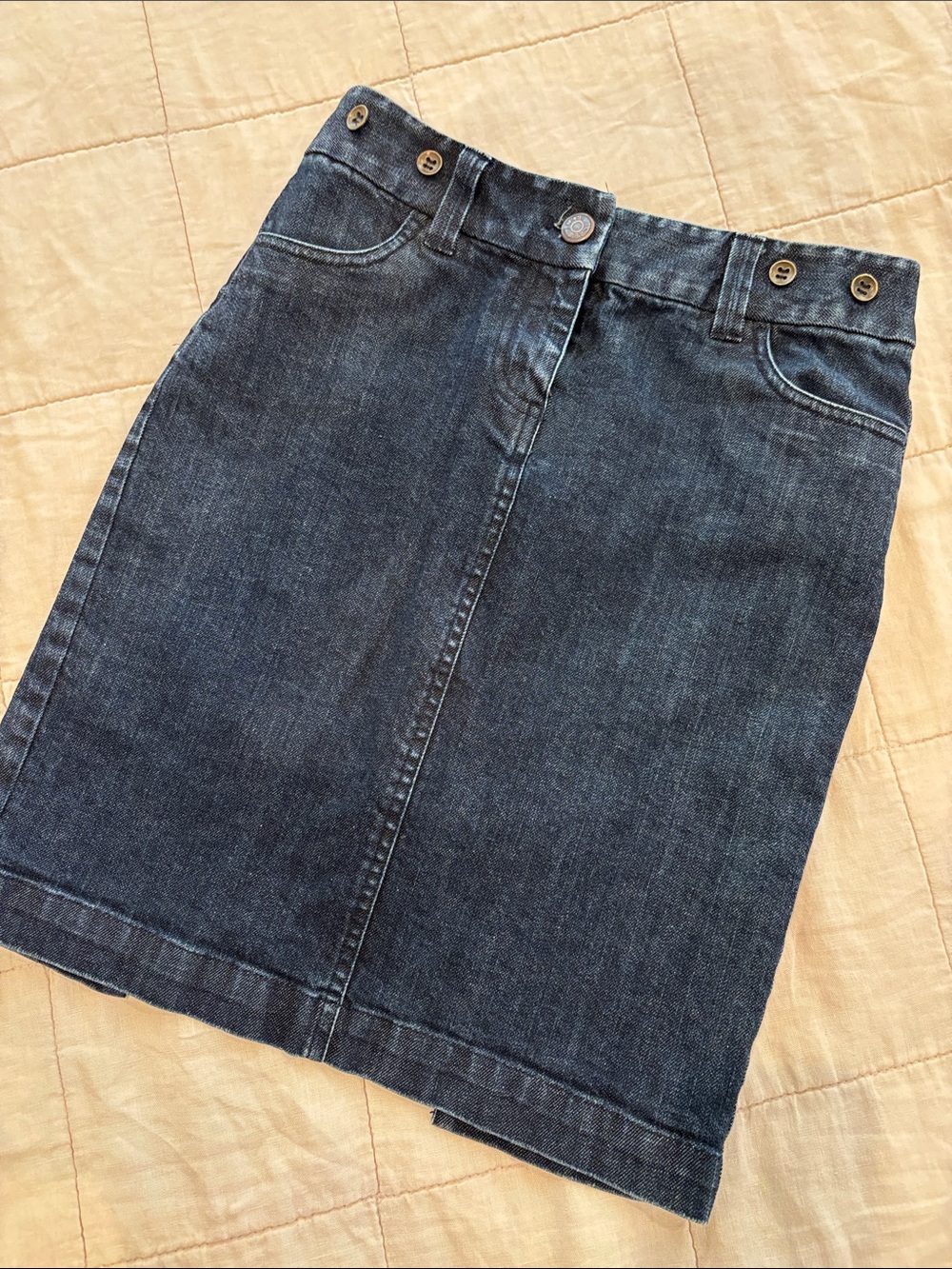 Classic J. Crew Dark Blue Denim Pencil Skirt - Women's